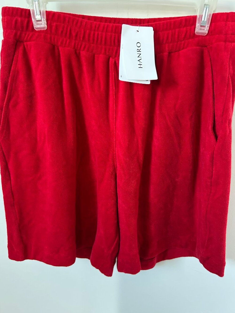 HANRO NWT Red Terry Cloth Lounge Shorts Size M US 10–12